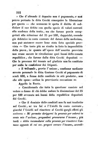 Giornale del Foro in cui si raccolgono le più importanti regiudicate dei supremi tribunali di Roma e dello Stato pontificio in materia civile