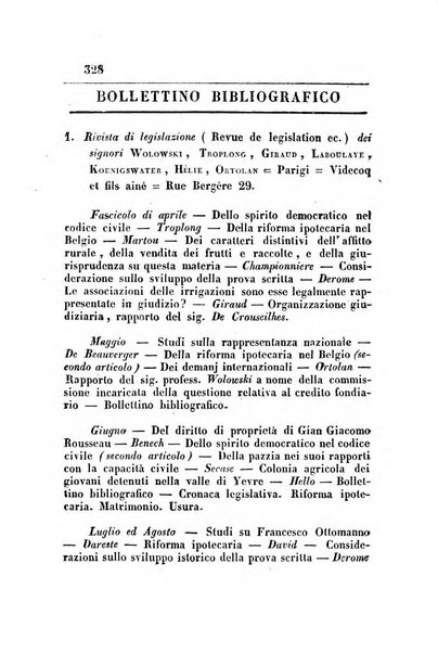 Giornale del Foro in cui si raccolgono le più importanti regiudicate dei supremi tribunali di Roma e dello Stato pontificio in materia civile