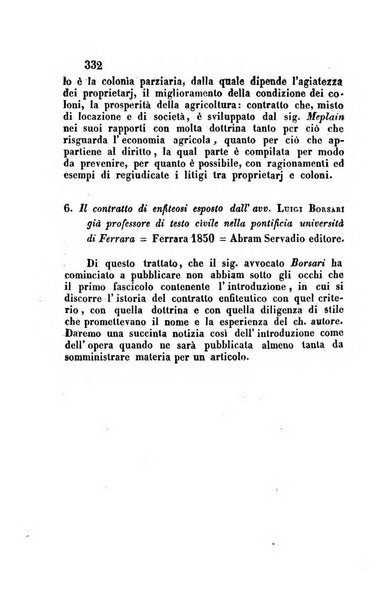 Giornale del Foro in cui si raccolgono le più importanti regiudicate dei supremi tribunali di Roma e dello Stato pontificio in materia civile