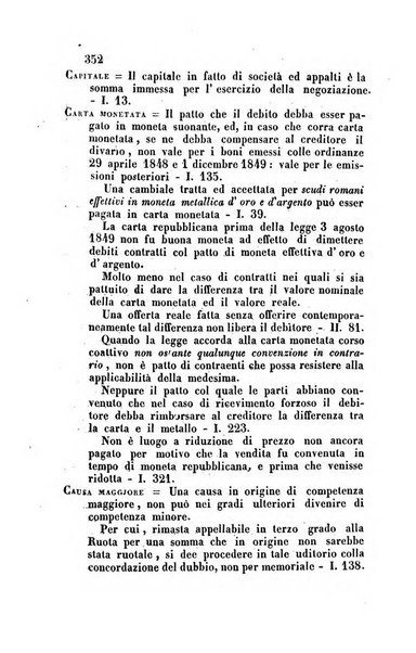 Giornale del Foro in cui si raccolgono le più importanti regiudicate dei supremi tribunali di Roma e dello Stato pontificio in materia civile