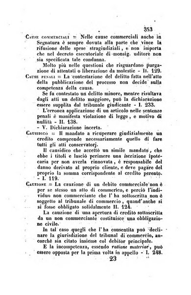 Giornale del Foro in cui si raccolgono le più importanti regiudicate dei supremi tribunali di Roma e dello Stato pontificio in materia civile