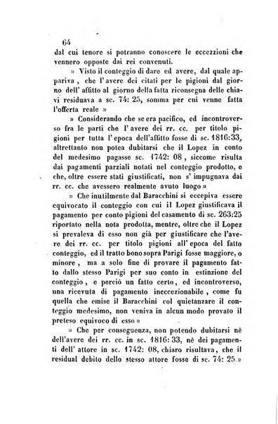 Giornale del Foro in cui si raccolgono le più importanti regiudicate dei supremi tribunali di Roma e dello Stato pontificio in materia civile