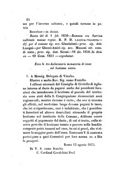 Giornale del Foro in cui si raccolgono le più importanti regiudicate dei supremi tribunali di Roma e dello Stato pontificio in materia civile