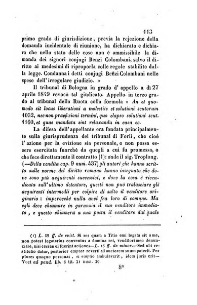 Giornale del Foro in cui si raccolgono le più importanti regiudicate dei supremi tribunali di Roma e dello Stato pontificio in materia civile