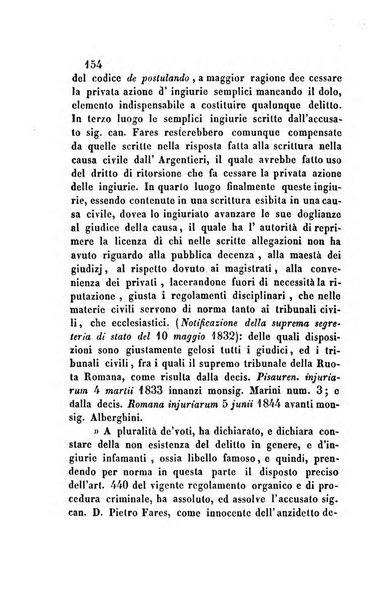 Giornale del Foro in cui si raccolgono le più importanti regiudicate dei supremi tribunali di Roma e dello Stato pontificio in materia civile