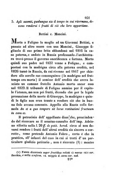 Giornale del Foro in cui si raccolgono le più importanti regiudicate dei supremi tribunali di Roma e dello Stato pontificio in materia civile