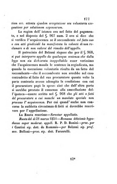 Giornale del Foro in cui si raccolgono le più importanti regiudicate dei supremi tribunali di Roma e dello Stato pontificio in materia civile