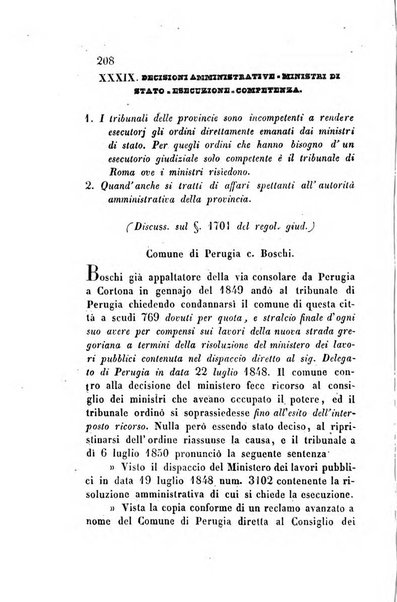 Giornale del Foro in cui si raccolgono le più importanti regiudicate dei supremi tribunali di Roma e dello Stato pontificio in materia civile