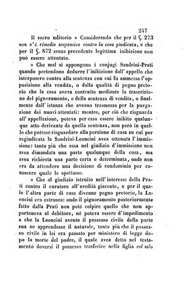 Giornale del Foro in cui si raccolgono le più importanti regiudicate dei supremi tribunali di Roma e dello Stato pontificio in materia civile