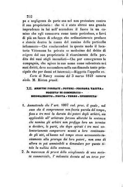 Giornale del Foro in cui si raccolgono le più importanti regiudicate dei supremi tribunali di Roma e dello Stato pontificio in materia civile