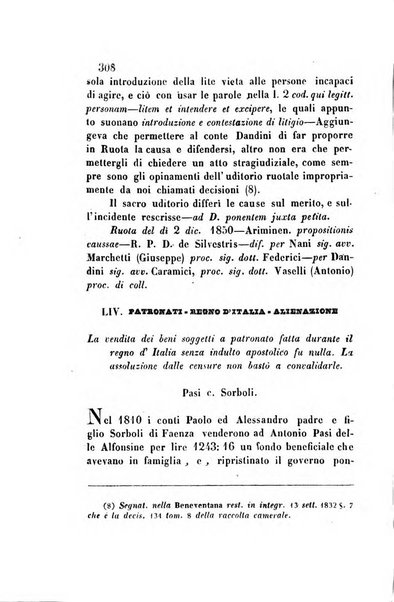 Giornale del Foro in cui si raccolgono le più importanti regiudicate dei supremi tribunali di Roma e dello Stato pontificio in materia civile