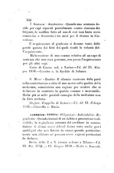 Giornale del Foro in cui si raccolgono le più importanti regiudicate dei supremi tribunali di Roma e dello Stato pontificio in materia civile