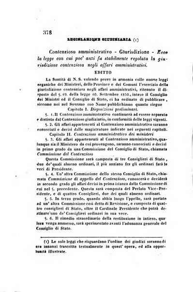 Giornale del Foro in cui si raccolgono le più importanti regiudicate dei supremi tribunali di Roma e dello Stato pontificio in materia civile