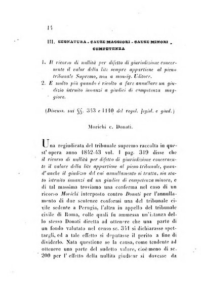 Giornale del Foro in cui si raccolgono le più importanti regiudicate dei supremi tribunali di Roma e dello Stato pontificio in materia civile