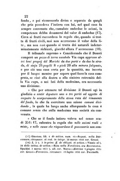 Giornale del Foro in cui si raccolgono le più importanti regiudicate dei supremi tribunali di Roma e dello Stato pontificio in materia civile