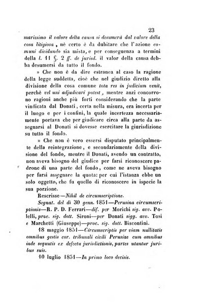 Giornale del Foro in cui si raccolgono le più importanti regiudicate dei supremi tribunali di Roma e dello Stato pontificio in materia civile