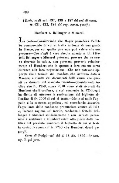 Giornale del Foro in cui si raccolgono le più importanti regiudicate dei supremi tribunali di Roma e dello Stato pontificio in materia civile