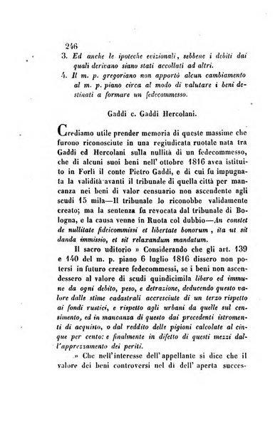 Giornale del Foro in cui si raccolgono le più importanti regiudicate dei supremi tribunali di Roma e dello Stato pontificio in materia civile