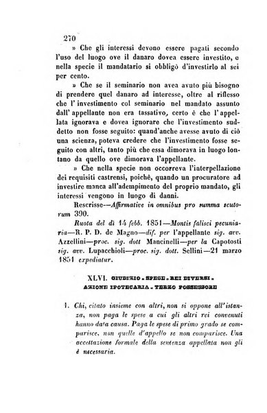 Giornale del Foro in cui si raccolgono le più importanti regiudicate dei supremi tribunali di Roma e dello Stato pontificio in materia civile