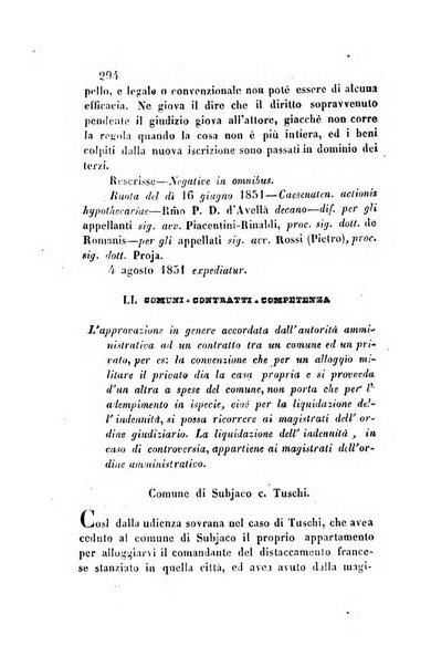 Giornale del Foro in cui si raccolgono le più importanti regiudicate dei supremi tribunali di Roma e dello Stato pontificio in materia civile