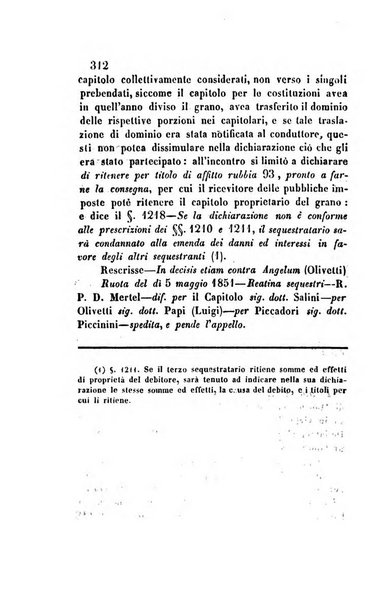 Giornale del Foro in cui si raccolgono le più importanti regiudicate dei supremi tribunali di Roma e dello Stato pontificio in materia civile