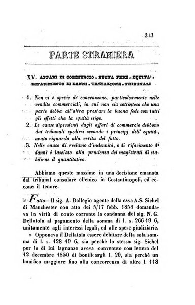 Giornale del Foro in cui si raccolgono le più importanti regiudicate dei supremi tribunali di Roma e dello Stato pontificio in materia civile