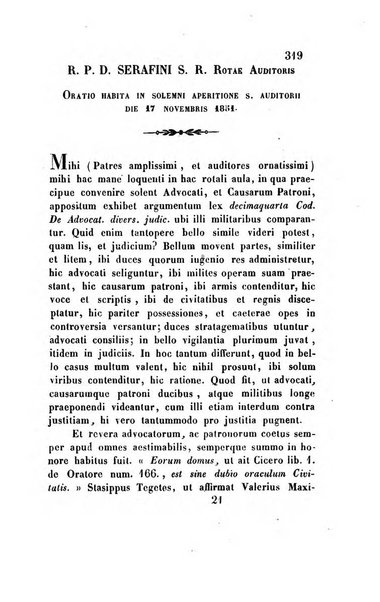 Giornale del Foro in cui si raccolgono le più importanti regiudicate dei supremi tribunali di Roma e dello Stato pontificio in materia civile