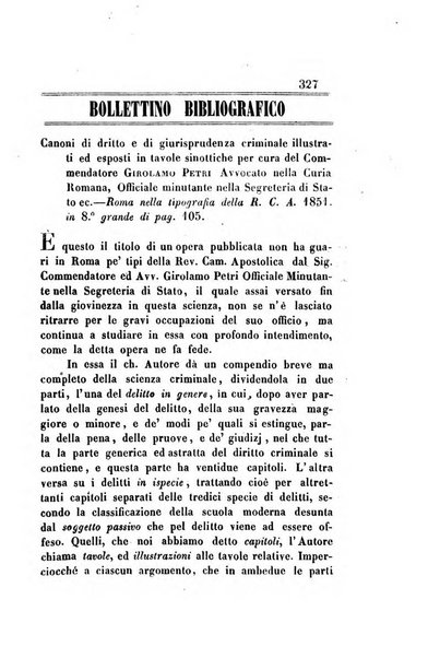 Giornale del Foro in cui si raccolgono le più importanti regiudicate dei supremi tribunali di Roma e dello Stato pontificio in materia civile