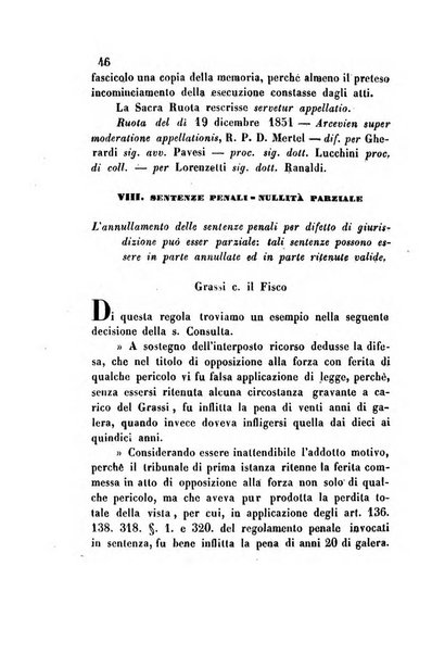 Giornale del Foro in cui si raccolgono le più importanti regiudicate dei supremi tribunali di Roma e dello Stato pontificio in materia civile