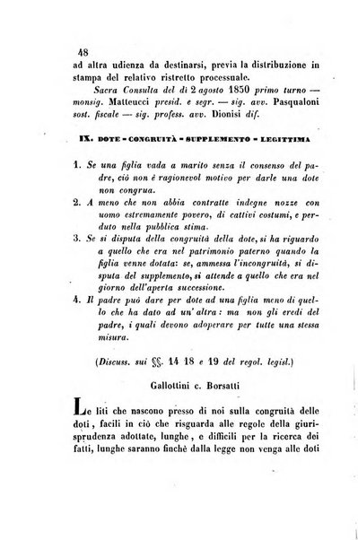 Giornale del Foro in cui si raccolgono le più importanti regiudicate dei supremi tribunali di Roma e dello Stato pontificio in materia civile