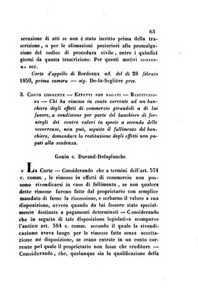 Giornale del Foro in cui si raccolgono le più importanti regiudicate dei supremi tribunali di Roma e dello Stato pontificio in materia civile