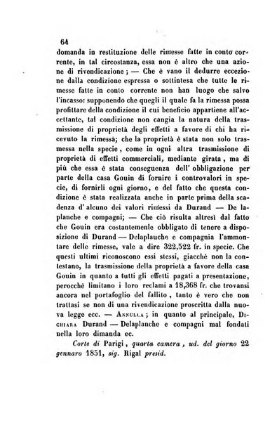 Giornale del Foro in cui si raccolgono le più importanti regiudicate dei supremi tribunali di Roma e dello Stato pontificio in materia civile