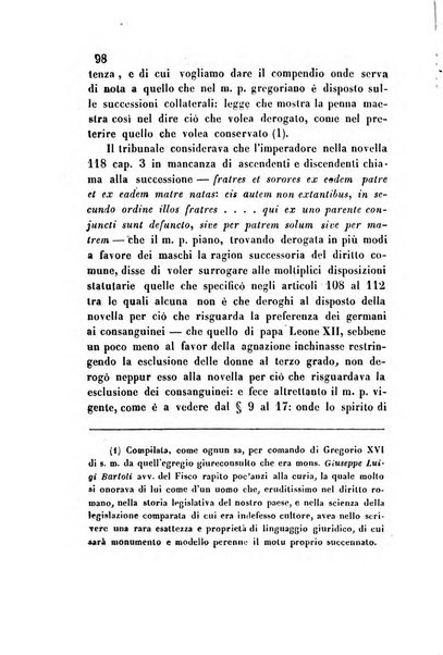 Giornale del Foro in cui si raccolgono le più importanti regiudicate dei supremi tribunali di Roma e dello Stato pontificio in materia civile