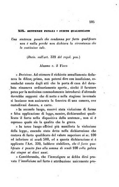 Giornale del Foro in cui si raccolgono le più importanti regiudicate dei supremi tribunali di Roma e dello Stato pontificio in materia civile