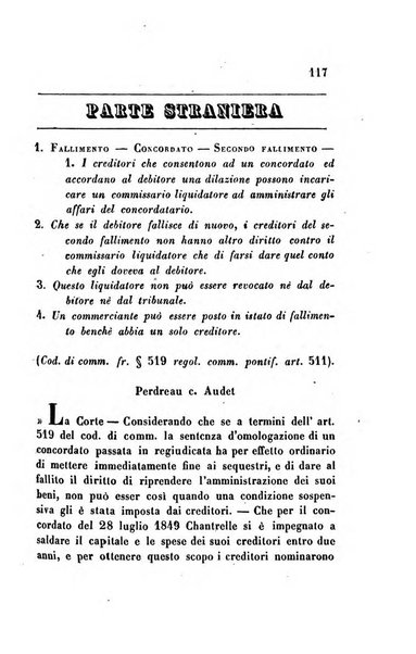 Giornale del Foro in cui si raccolgono le più importanti regiudicate dei supremi tribunali di Roma e dello Stato pontificio in materia civile