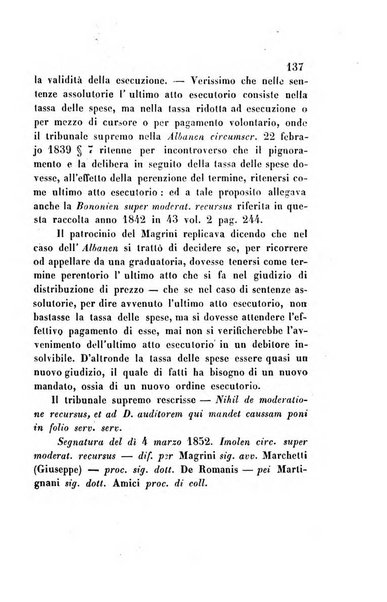 Giornale del Foro in cui si raccolgono le più importanti regiudicate dei supremi tribunali di Roma e dello Stato pontificio in materia civile