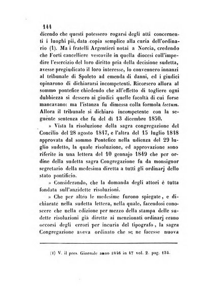 Giornale del Foro in cui si raccolgono le più importanti regiudicate dei supremi tribunali di Roma e dello Stato pontificio in materia civile