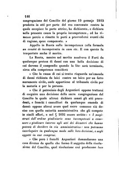 Giornale del Foro in cui si raccolgono le più importanti regiudicate dei supremi tribunali di Roma e dello Stato pontificio in materia civile