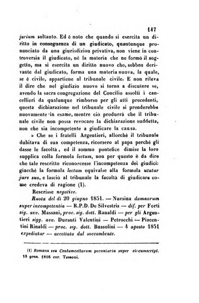 Giornale del Foro in cui si raccolgono le più importanti regiudicate dei supremi tribunali di Roma e dello Stato pontificio in materia civile