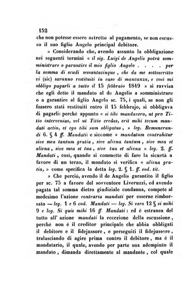 Giornale del Foro in cui si raccolgono le più importanti regiudicate dei supremi tribunali di Roma e dello Stato pontificio in materia civile