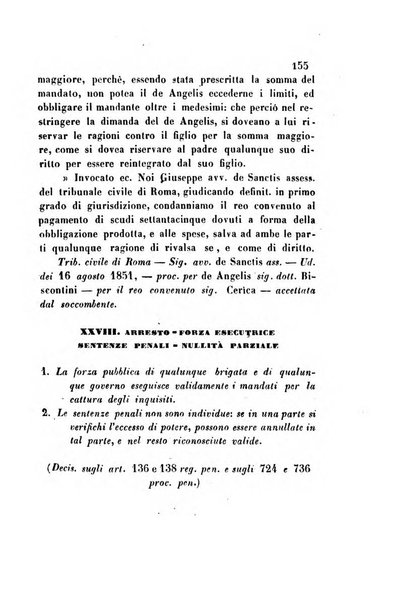 Giornale del Foro in cui si raccolgono le più importanti regiudicate dei supremi tribunali di Roma e dello Stato pontificio in materia civile