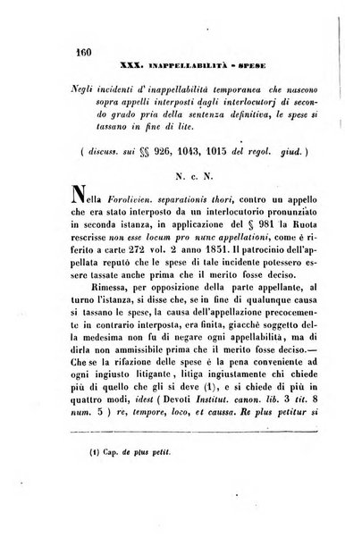 Giornale del Foro in cui si raccolgono le più importanti regiudicate dei supremi tribunali di Roma e dello Stato pontificio in materia civile