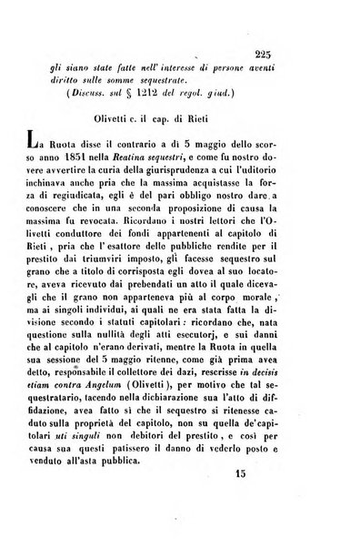 Giornale del Foro in cui si raccolgono le più importanti regiudicate dei supremi tribunali di Roma e dello Stato pontificio in materia civile