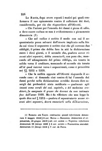 Giornale del Foro in cui si raccolgono le più importanti regiudicate dei supremi tribunali di Roma e dello Stato pontificio in materia civile