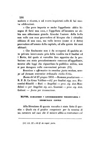 Giornale del Foro in cui si raccolgono le più importanti regiudicate dei supremi tribunali di Roma e dello Stato pontificio in materia civile