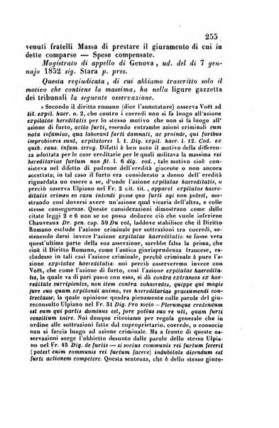 Giornale del Foro in cui si raccolgono le più importanti regiudicate dei supremi tribunali di Roma e dello Stato pontificio in materia civile