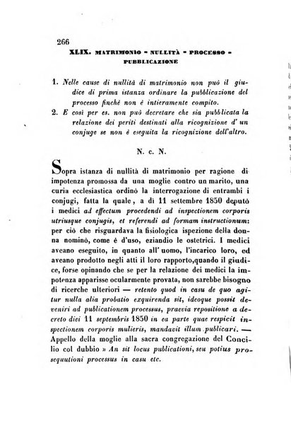 Giornale del Foro in cui si raccolgono le più importanti regiudicate dei supremi tribunali di Roma e dello Stato pontificio in materia civile