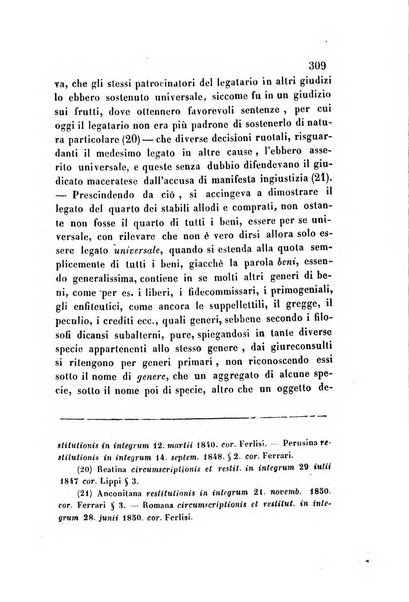 Giornale del Foro in cui si raccolgono le più importanti regiudicate dei supremi tribunali di Roma e dello Stato pontificio in materia civile