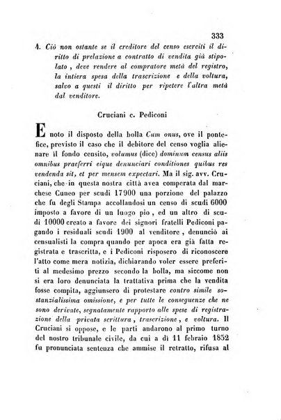 Giornale del Foro in cui si raccolgono le più importanti regiudicate dei supremi tribunali di Roma e dello Stato pontificio in materia civile