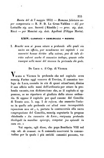 Giornale del Foro in cui si raccolgono le più importanti regiudicate dei supremi tribunali di Roma e dello Stato pontificio in materia civile